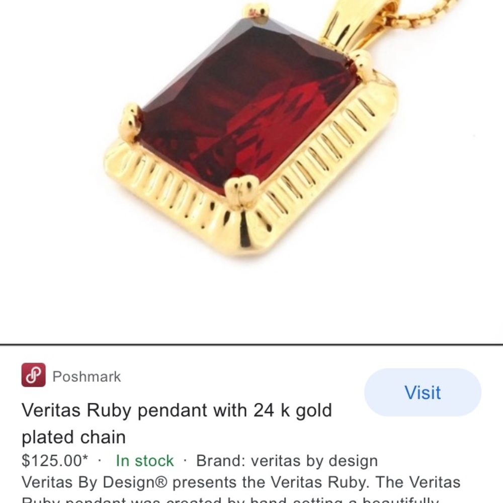 Veritas ruby chain n pendant